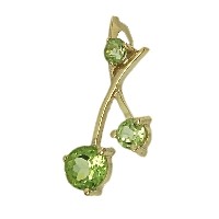 Colgante Oro 1ª Ley 18ct. Olivina Tallada