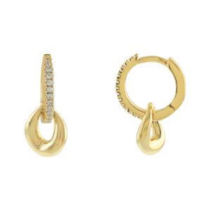ARO CON CIRCONITA Y COLGANTE GOTA