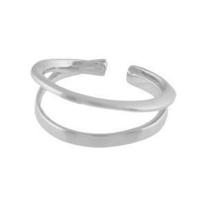 ANILLO LISO DE 2 VIAS TALLA UNIVERSAL RODIADO