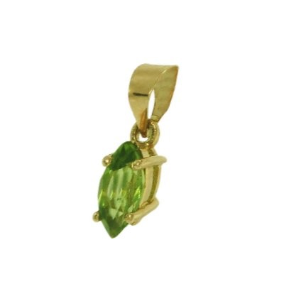 Colgante Oro 1ª Ley 18ct. Olivina Tallada.