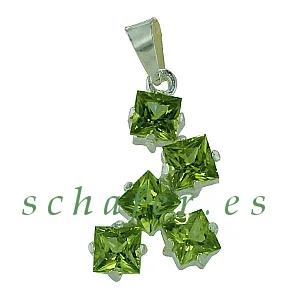 COLGANTES PLATA OLIVINA