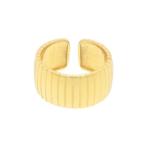 ANILLO DORADO DE 10MM Y TALLA UNIVERSAL