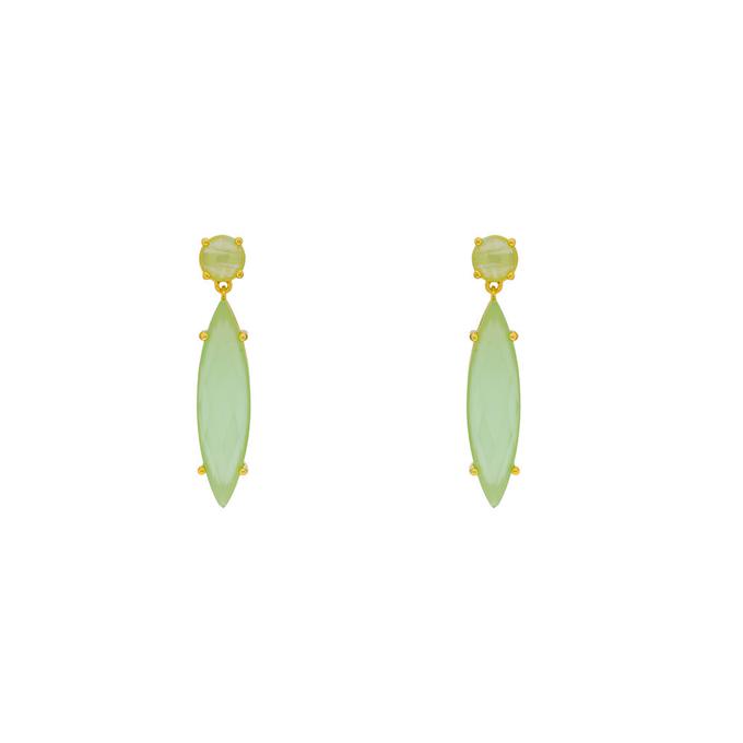 PENDIENTE CON DOS PIEZAS DE CRISTAL