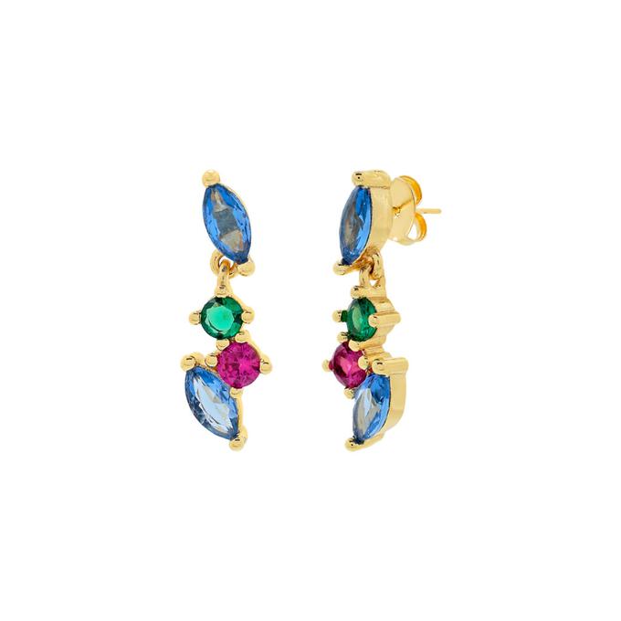 Pendiente colgante multicolor